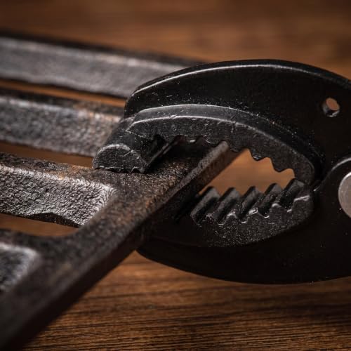 2pcs Cast Iron Grill Lifter Tongs Serrated Jaws and Locking Handle - Image 3