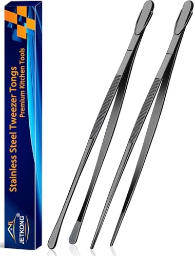 JETKONG 2 Pcs 14-Inch Food Tweezer Tongs Extra Long Stainless Steel Kitchen by JETKONG