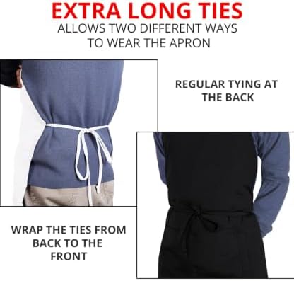 Utopia Kitchen Bib Aprons 2 Pack Adjustable - Image 6