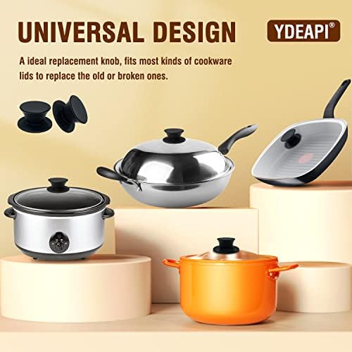 Universal Pot Lid Replacement Knobs, Ydeapi Silicone Pan Lid Holding Handles - Image 4