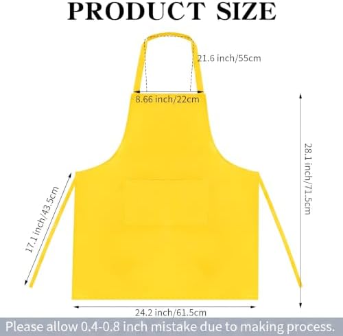 8 Pcs Bib Apron for Unisex Colorful Kitchen Apron Bulk - Image 3
