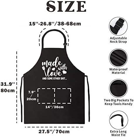 Funny Aprons for Women Men, Novelty Kitchen Cooking Apron - Image 6