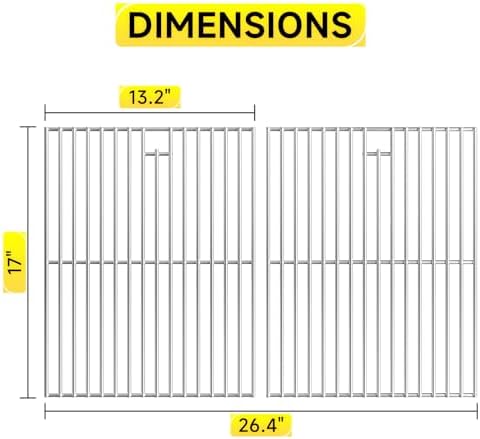 17'' x 26.4'' Stainless Steel Cooking Grates Grill - Image 2