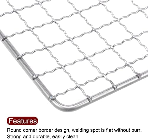 HARFINGTON Square BBQ Grill Net 12.6"x10.2" Stainless Steel Cross Wire Barbecue - Image 4