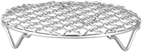 8 Inch Round Cooking Rack with 3 Legs, Stainless Steel Stackable Barbecue Wire by Unknown