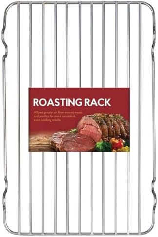 HIC Kitchen Roasting Baking Broiler Rack, Chrome-Plated Steel, Holds Smaller by HIC