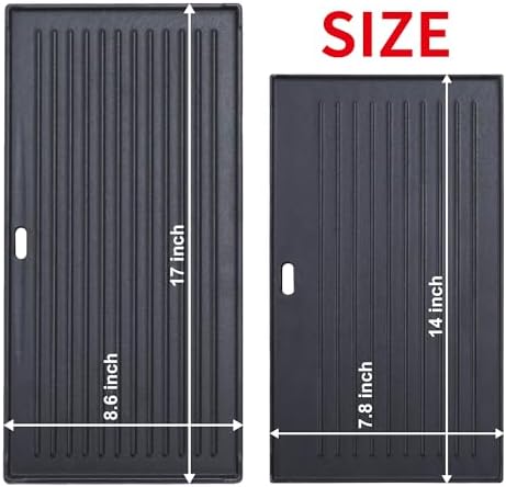 17" Reversible Cast Iron Griddle & Grill Pan - Image 7