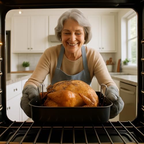 HIC Kitchen Roasting V-Shaped Baking Rack, Nonstick-Coated Steel, Fits Smaller - Image 4