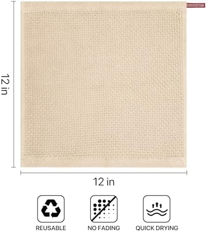 100% Cotton Waffle Weave Kitchen Dish Cloths, Ultra Soft Absorbent Quick Drying - Image 3