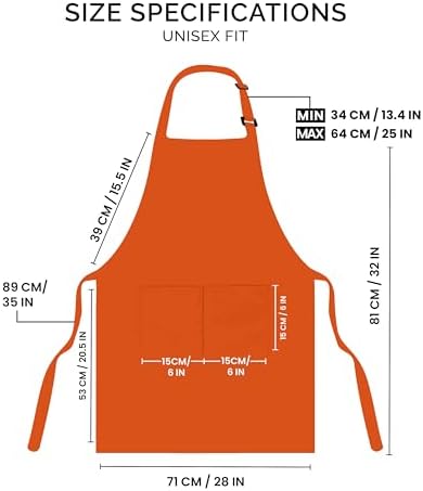 Utopia Kitchen Bib Aprons 2 Pack Adjustable - Image 2