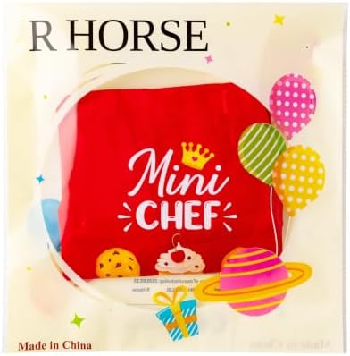 R HORSE 2 Pieces Kid Apron and Chef Hat Set, Dress up Pretend Play Toy - Image 7