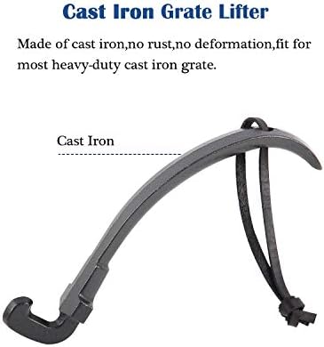 Grill Grate Lifter Cast Iron Cooking Grid Lifter Kamado Grill Accessories - Image 2