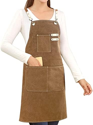 Hongsome Cotton Canvas Cross Back Apron by brand