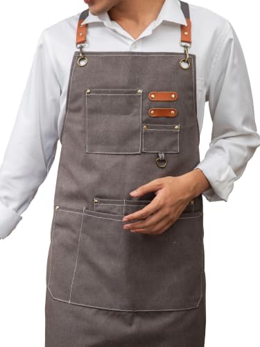 KITCHIEF Chef Aprons for Women Men by KITCHIEFChefCoatApron
