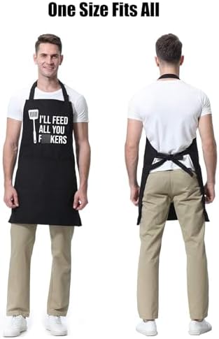 Miracu Funny Cooking Aprons for Men Women, Dad Gifts for Mens Father Mom - Image 5