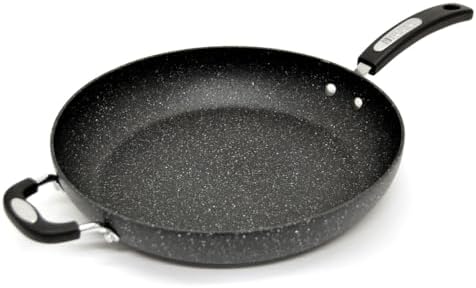Starfrit The Rock Classic 12.5" Deep Fry Pan, Helper Handle by Starfrit