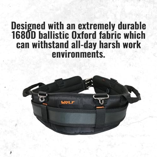 WOLF WTH2110 Heavy-Duty Ballistic Padded Tool Work Belt | Compatible w/Pouches - Image 3