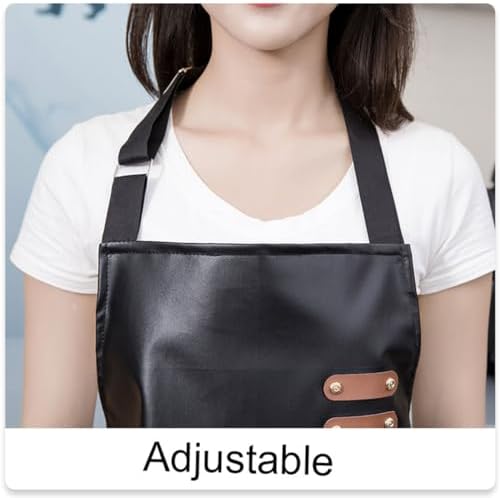 Waterproof Apron Large Pocket PU Material Waterproof Oil-proof Dust-proof Apron - Image 6