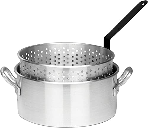 Bayou Classic 1201 10-qt Aluminum Fry Pot Features Perforated Aluminum Basket by BayouClassic%C2%AE
