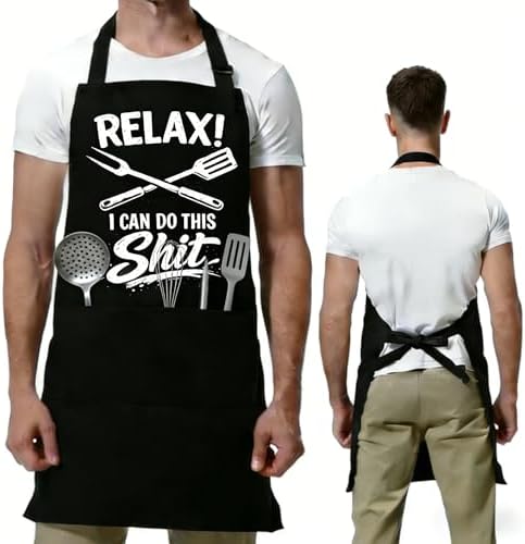 Funny Cooking Aprons for Cooking, Husband Wife Couple Gifts, Grilling Kitchen - Image 2