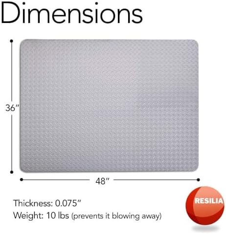 RESILIA Large Under Grill Mat – Heavy Duty, Reusable Outdoor Floor Protector - Image 3