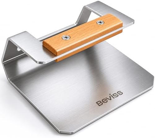 6.3" Smash Burger Press, 304 Stainless Steel Hamburger Press, 2.3 lbs by HOME