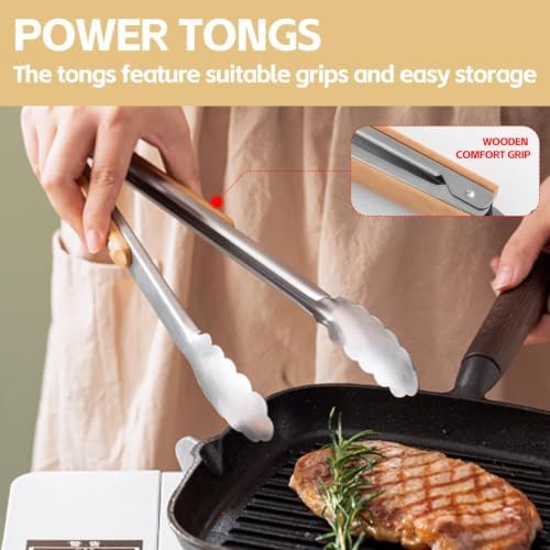 14 Inch Stainless Steel Grill Tongs - Image 5