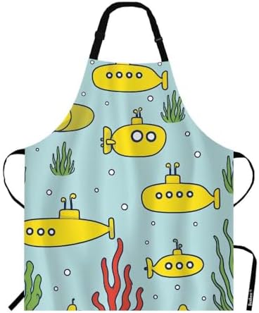 Submarines Ocean Seaweed Kitchen Apron Cartoon Submarines Boat Ocean Seaweed by Beabes