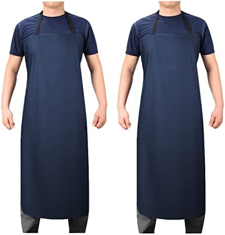 2 Pack Waterproof Rubber Vinyl Adjustable Dishwasher Aprons by VWELL