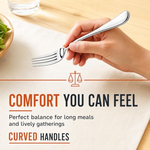NICE KITCHEN 8 Pieces Dinner Forks Set, Stainless Steel Dinner Fork - Image 3