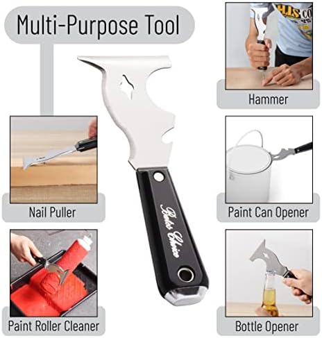 Bates- Paint Scraper, 10-in-1 Painter’s Tool, 3 Pack, Sharp Beveled Blade & - Image 5
