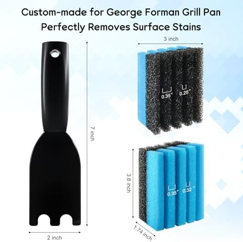 2pack Cleaning Sponges 12207 & 1pack Grill Scraper - Image 2