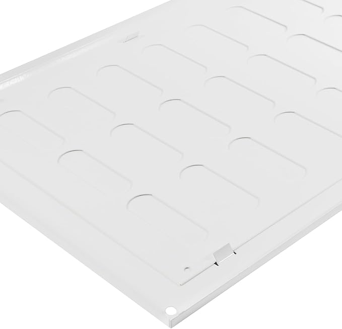 Repa Market 12" x 8" Inch (Outer Dimensions) White Adjustable Air Vent Cover - Galvanized Steel HVAC Air Vent Register - Heating, Cooling Toe Kick Vent Cover - Wall, Ceiling Return, Intake Air Grille