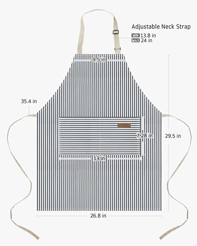 Syntus Apron for Men Women, Adjustable Cooking Kitchen Apron - Image 2