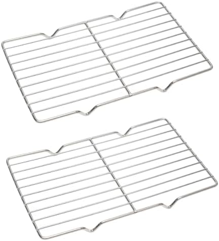 2 Pcs Rectangle Roasting Rack 6.3" x 10.2" Stainless Steel by Unknown