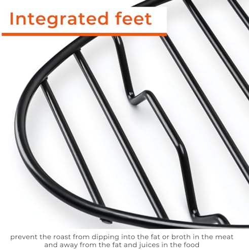 Oval Roasting Rack with Integrated Feet, Non-Stick Coating, Baking Rack Easy to - Image 2