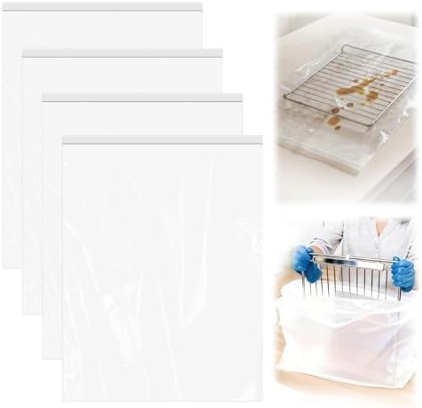 4 Pack Oven Grill Cleaning Bags(15.7''X23.7'', Heavy Duty Oven Rack Cleaner Bags by Unknown