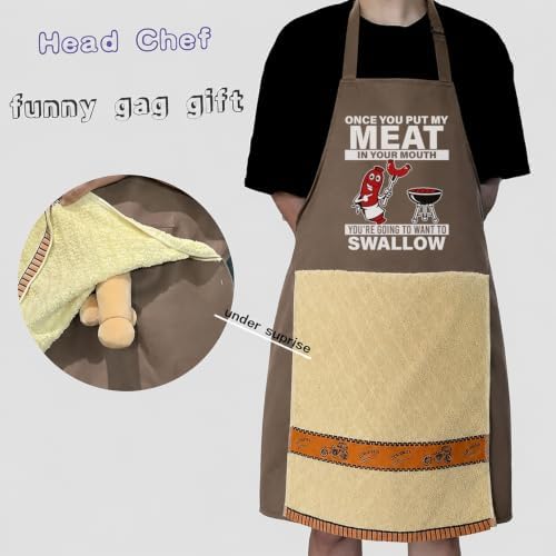 Chef's Prank Apron, Adjustable Neck Strap, Hidden Surprise Gift - Image 3