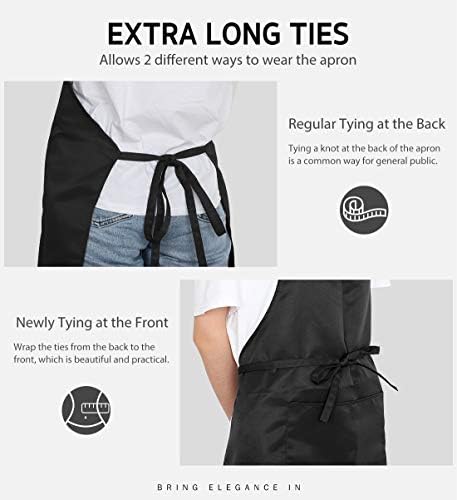 Syntus 12 Pack Apron with 2 Pockets Aprons - Image 5