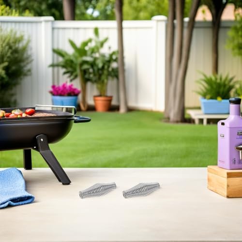 2pcs Stainless Steel Bbq Spring Handles - Image 7