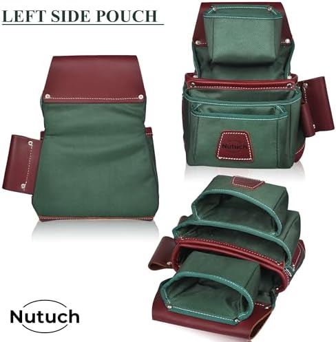 Nylon and Leather Tool Belt | Nylon Tool Pouch | Carpenter Tool Belt | - Image 5