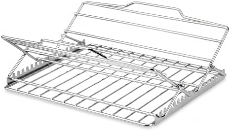 Adjustable V-Shaped Chicken Roasting Rack by Unknown