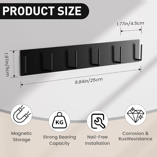 Magnetic Key Holder for Wall, Magnetic Key Hook - Image 2