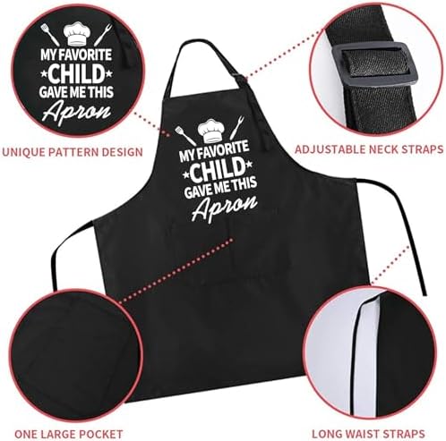 Rosoz Funny BBQ Black Chef Aprons - Image 3