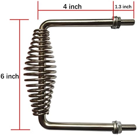 6" Stainless Spring Handle 5" wide overall - Image 2