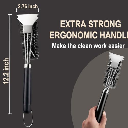 12 Inch Stainless Steel BBQ Grill Cleaning Brush - Image 6