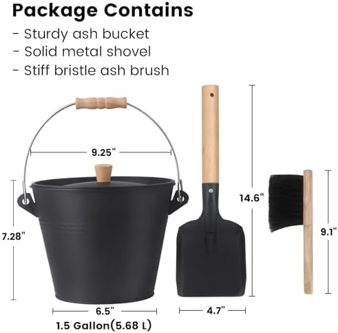 1.5 Gal Fireplace Ash Bucket - Image 6