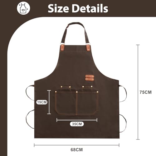 Apron for Men Women, Chef Cotton Apron - Image 2