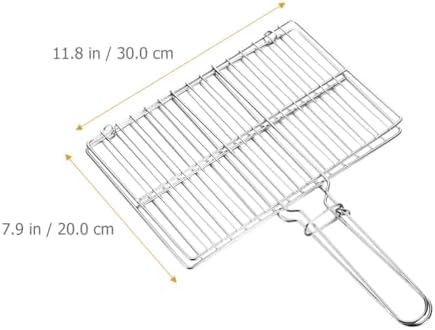 Cabilock Thickened Stainless Steel Fish Grill Basket 15.75X11.81 Inch BBQ - Image 5