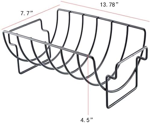 BBQ Rib Racks for Smoking, Turkey Roasting Rack Roast Rack Dual Purpose fit for - Image 5
